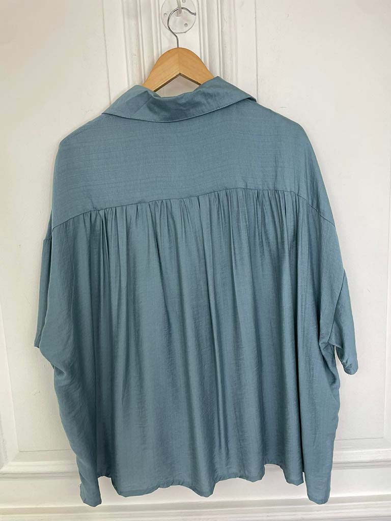 Boxy Pocket Shirt - Airforce Blue