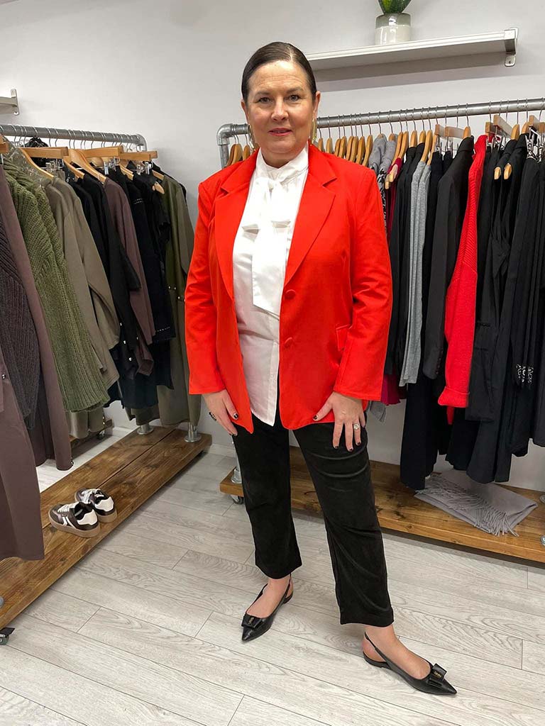 Malissa J Classic Blazer - Blood Orange
