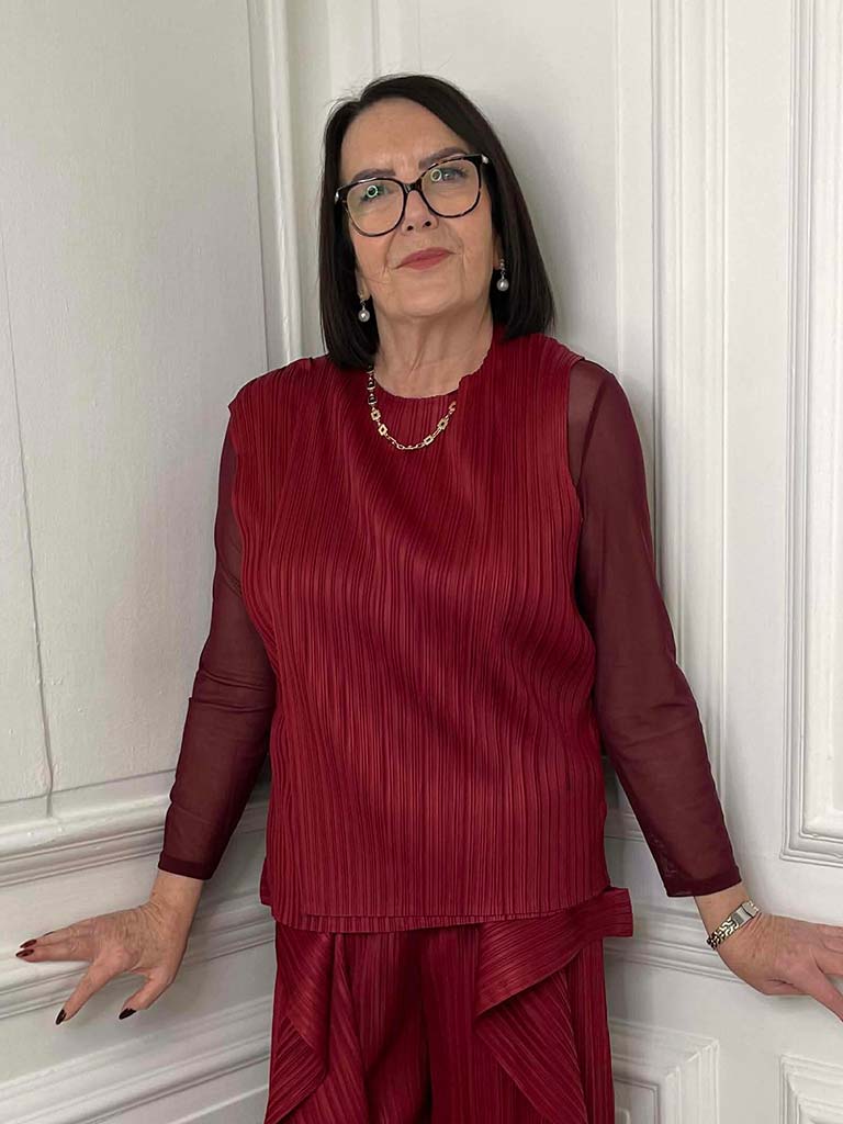 Plissé Co-ord - Ruby