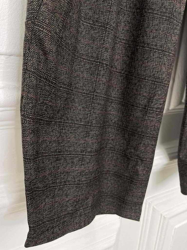 Cocoon Plaid Trousers - Chocolate