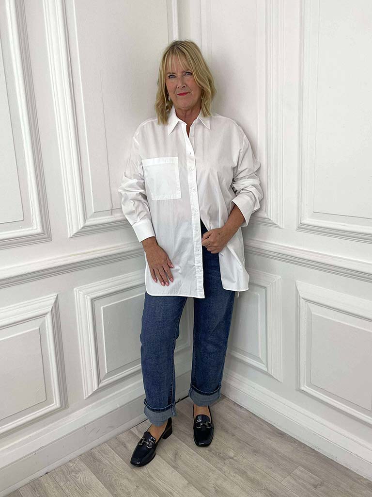 Cotton Pocket Shirt - White