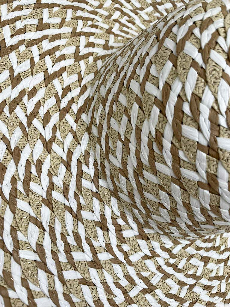 Malissa J Two Piece Straw Bag & Hat - Stone