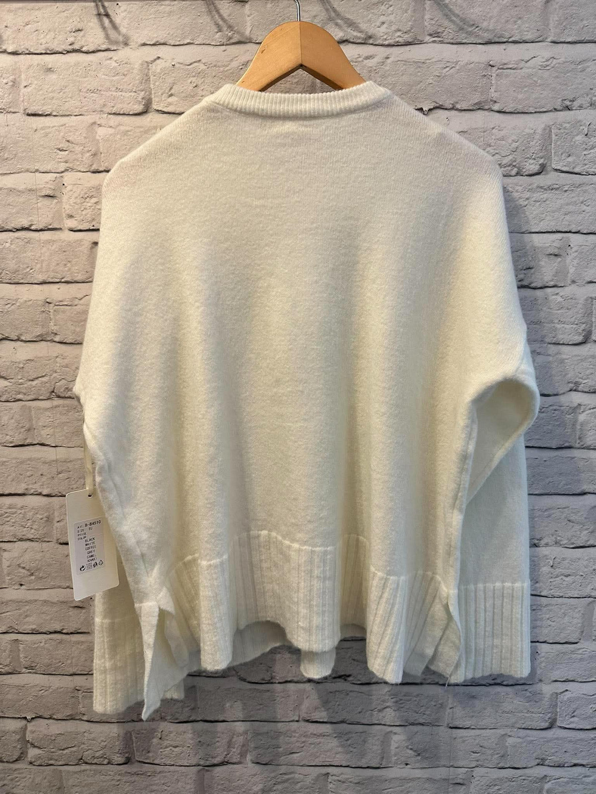 Super Soft Ribbed Hem Knit - Cream
