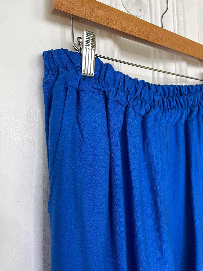 Draped Palazzo Co-ord - Cobalt