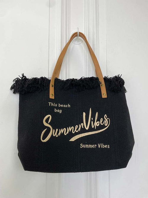 Summer Vibes Tote Bag - Black