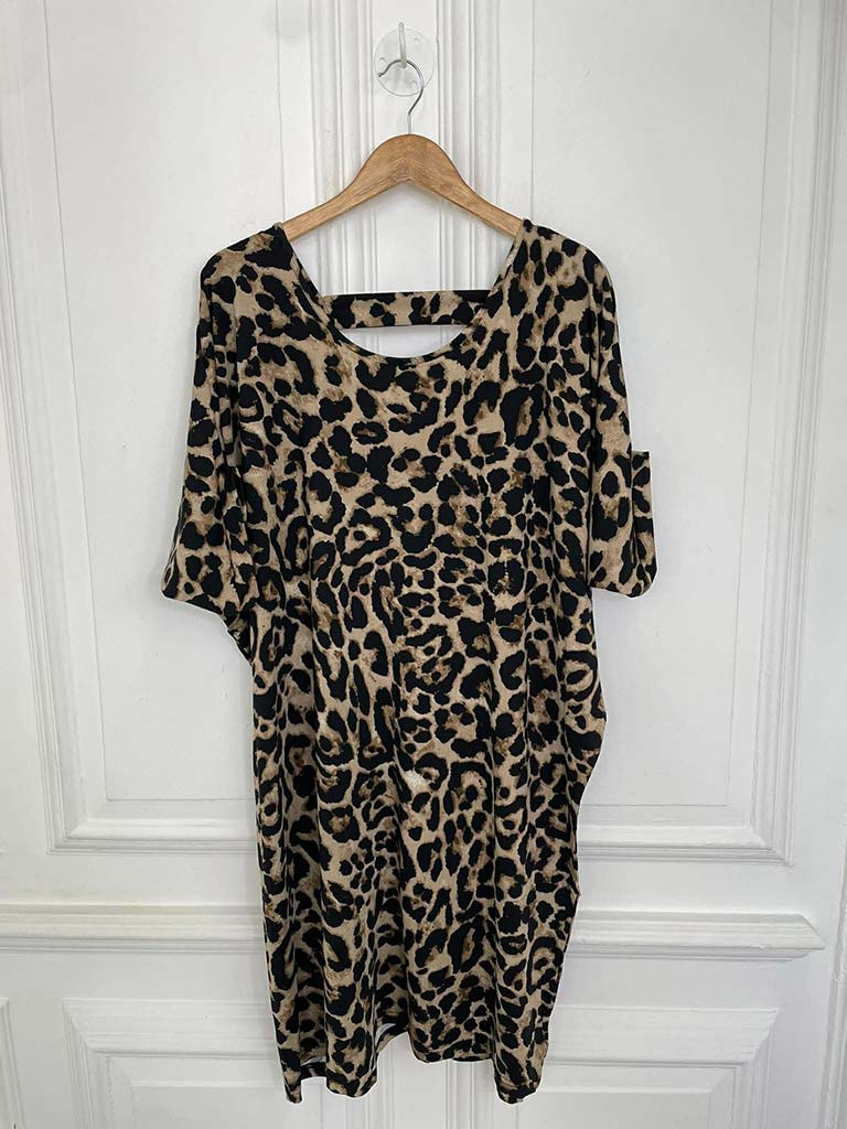 Malissa J T-Bar Jersey Dress - Leopard