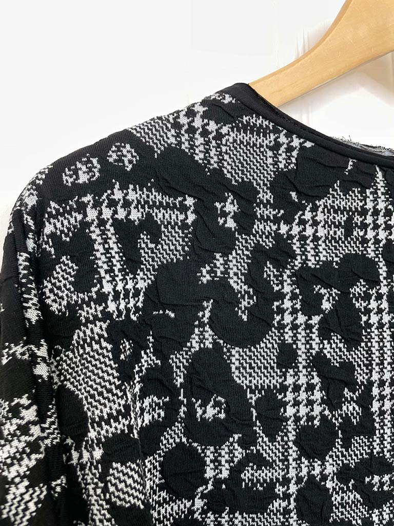 Leopard Check Asymmetric Top - Mono