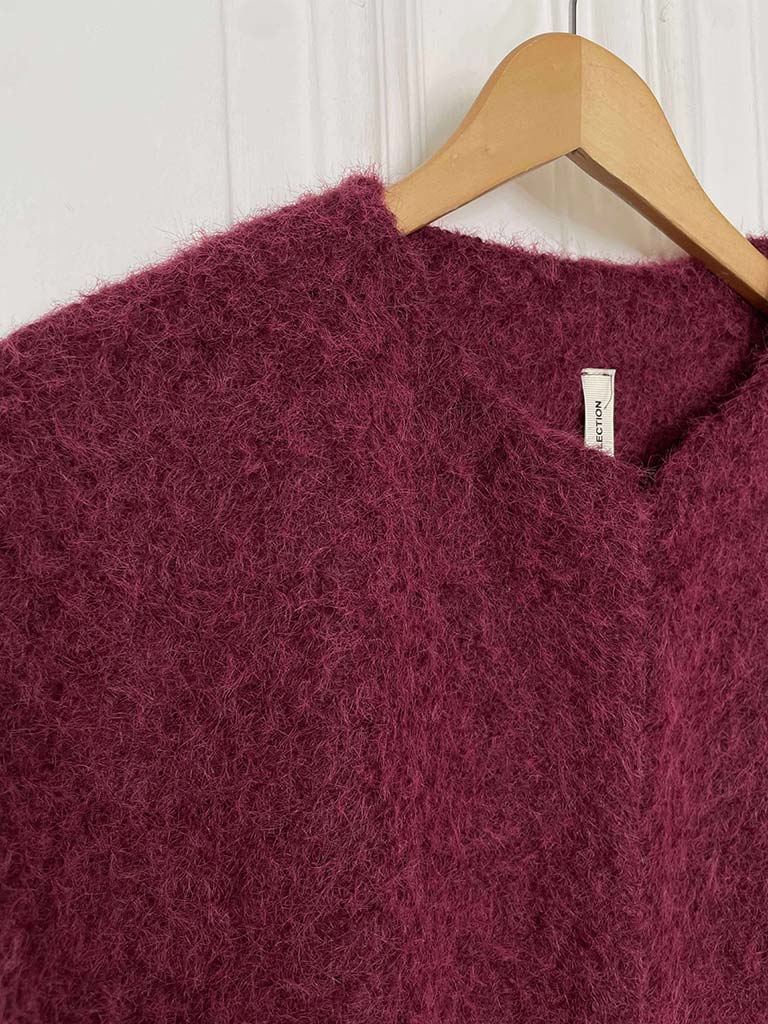Boucle Waistcoat - Mulberry