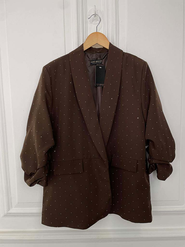 Studded Blazer - Chocolate