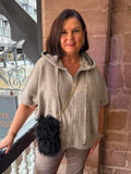 Malissa J Mongolian Fur Chain Bag - Black