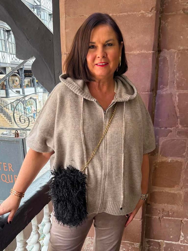 Malissa J Mongolian Fur Chain Bag - Black