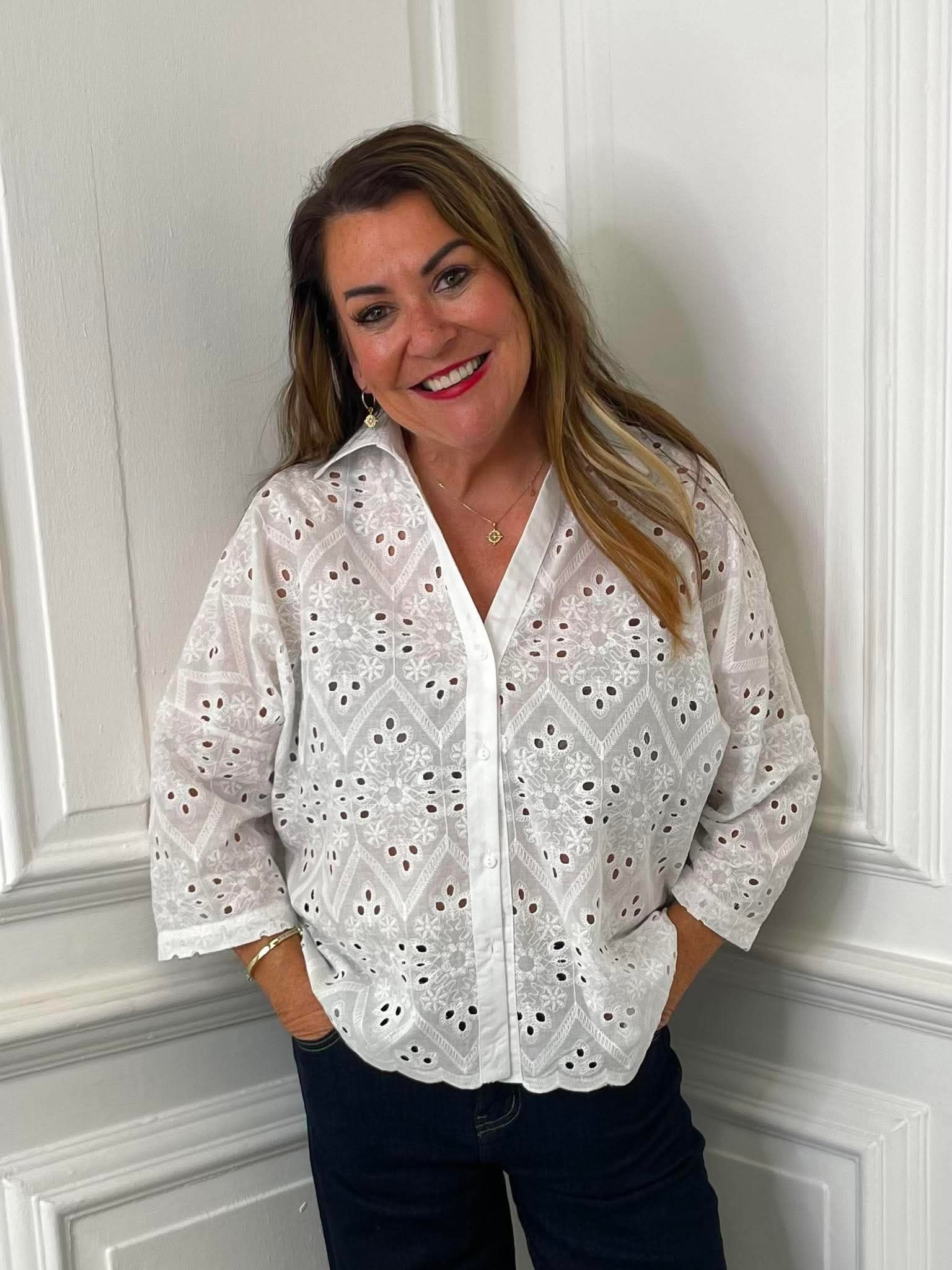 Broderie Anglaise Boxy Shirt