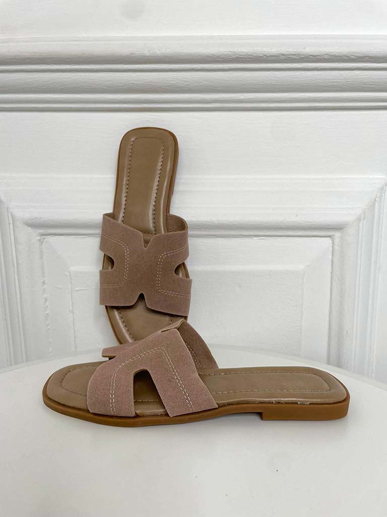 Slip On Mule Sandal - Taupe