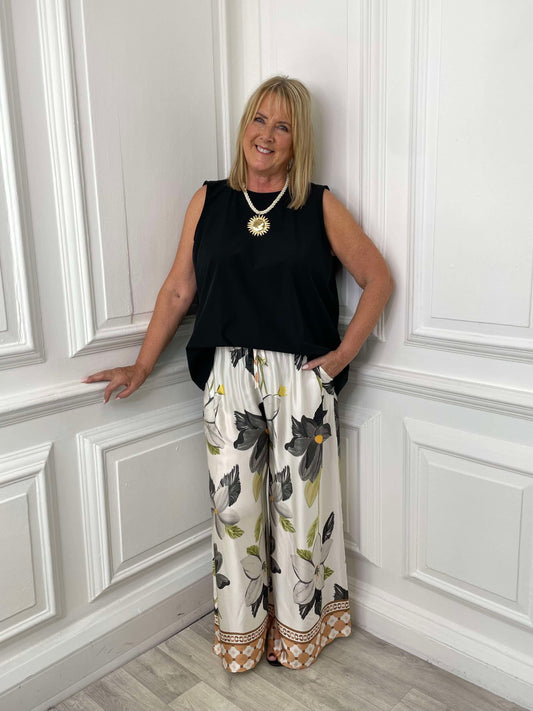 Silk Feel Starflower Palazzos