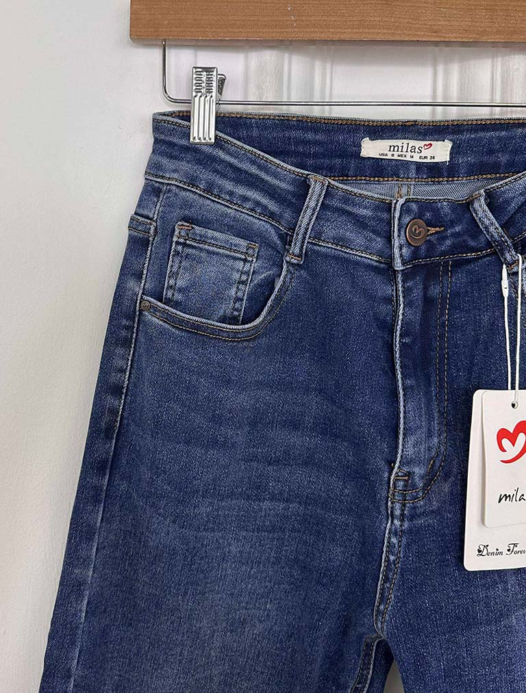 Mila Wide Leg Jeans - Classic Blue