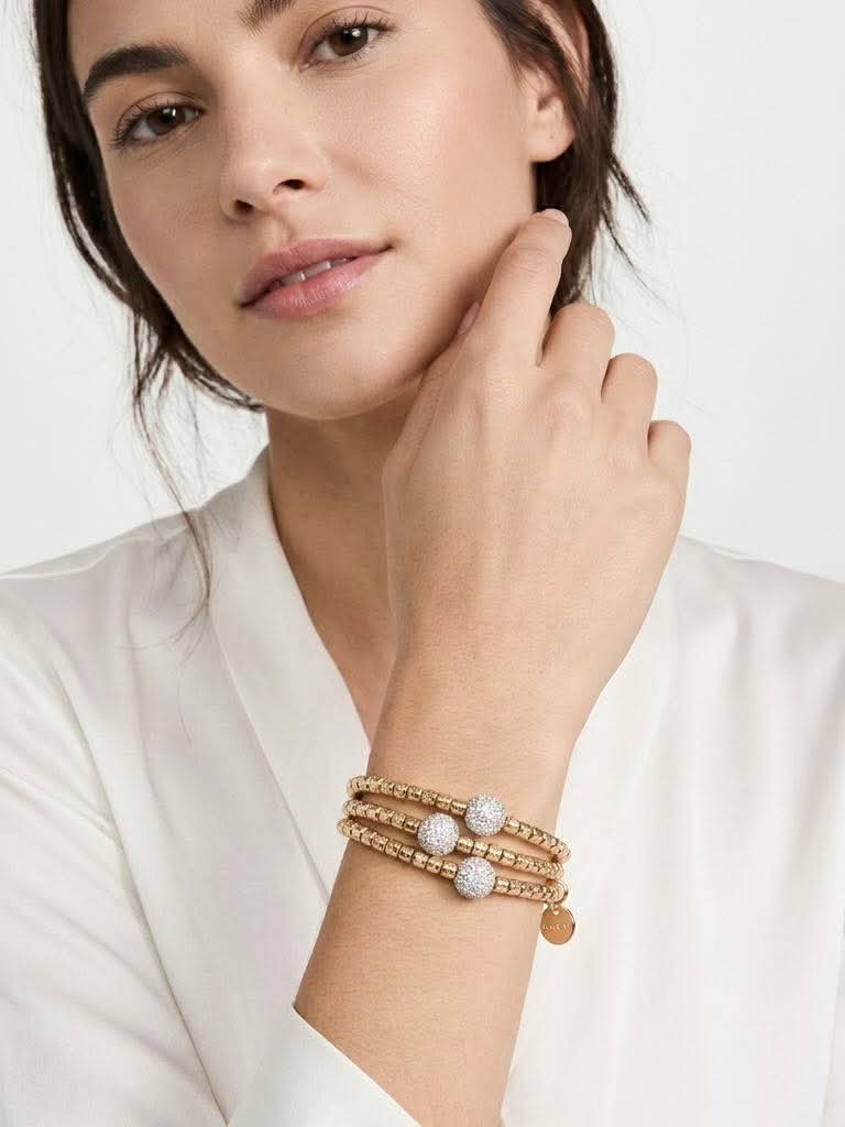 Envy Shambala Diamond Bead Bracelet - Gold