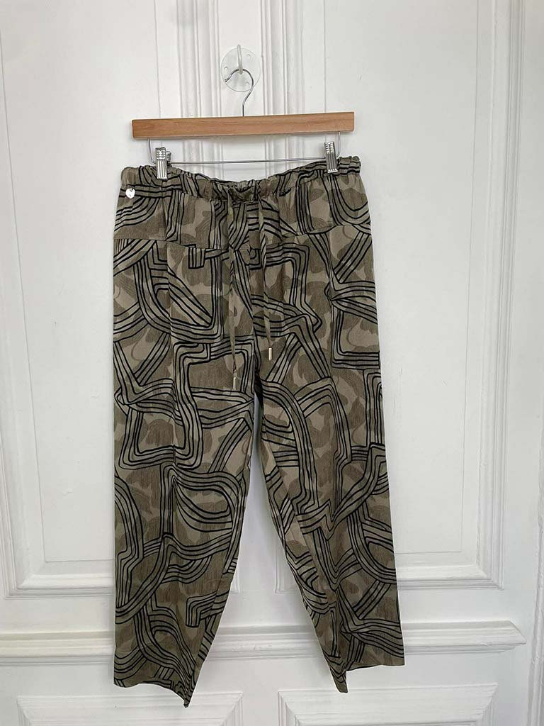 Malissa J Abstract Fisherman Trousers - Taupe