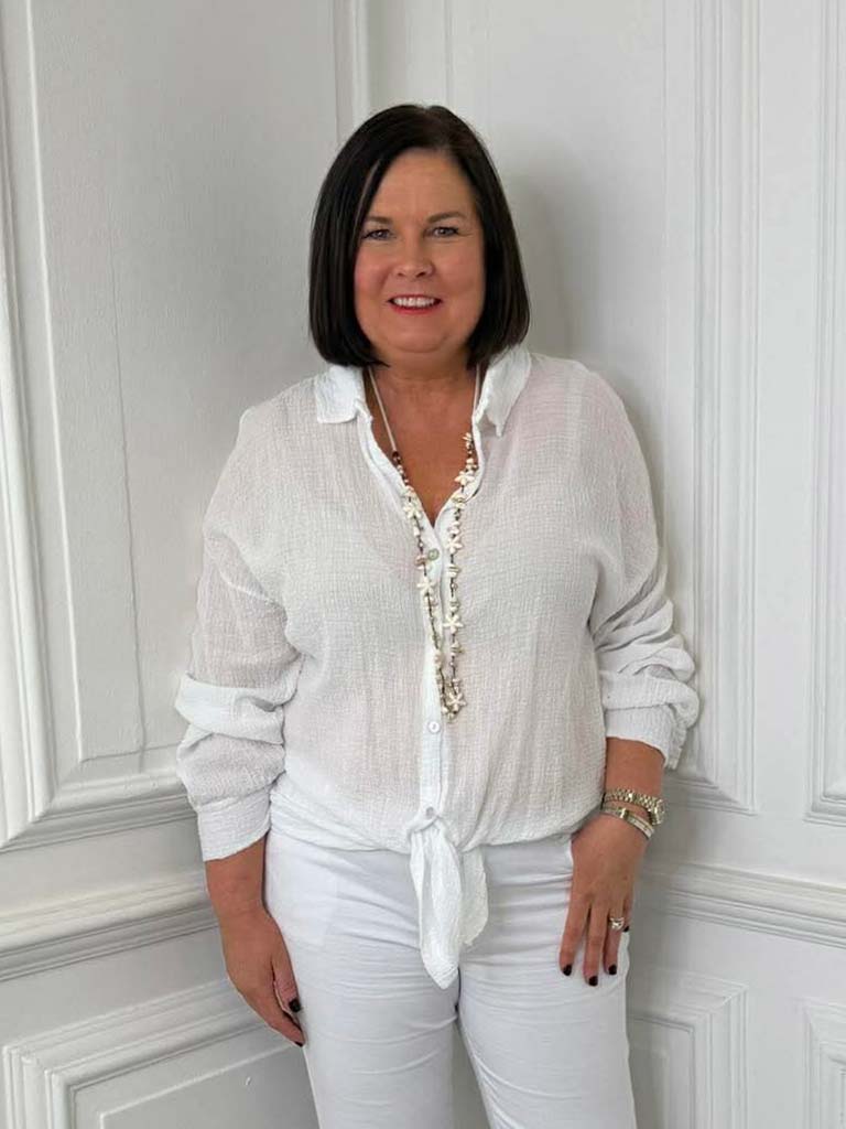 Seersucker Shirt - White