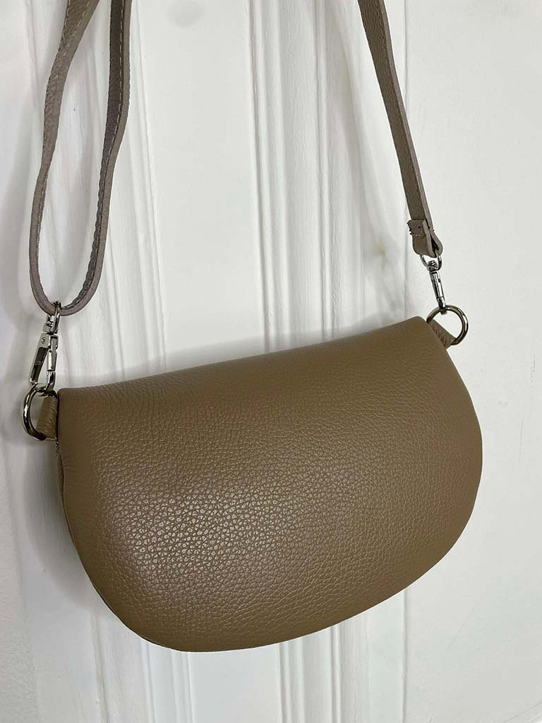Leather Cross Body Bag - Mocha