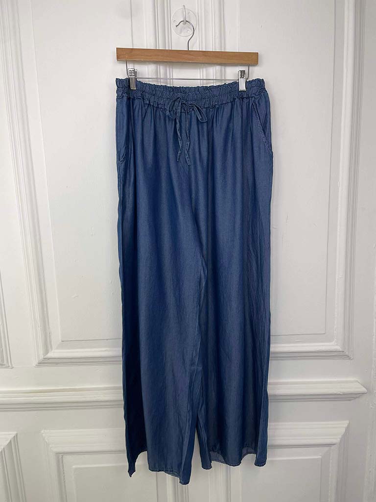 Chambray Denim Palazzos