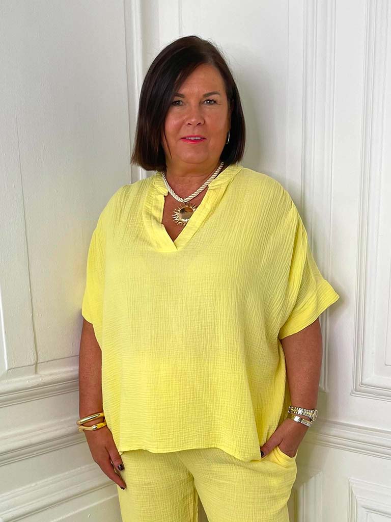 Cloud Cotton Artist Top - Lemon