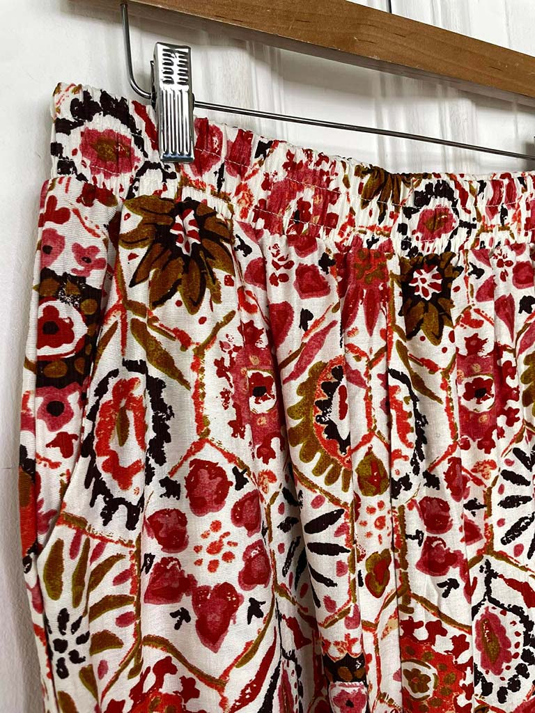 Floral Tile Print Trousers