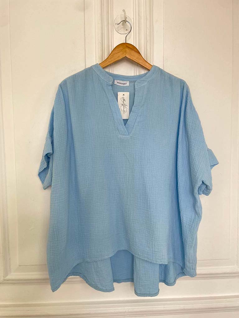 Cloud Cotton Artist Top - Sky