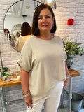 Oversized Basic Top - Stone