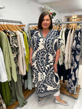 Laurel Midi Dress - Navy