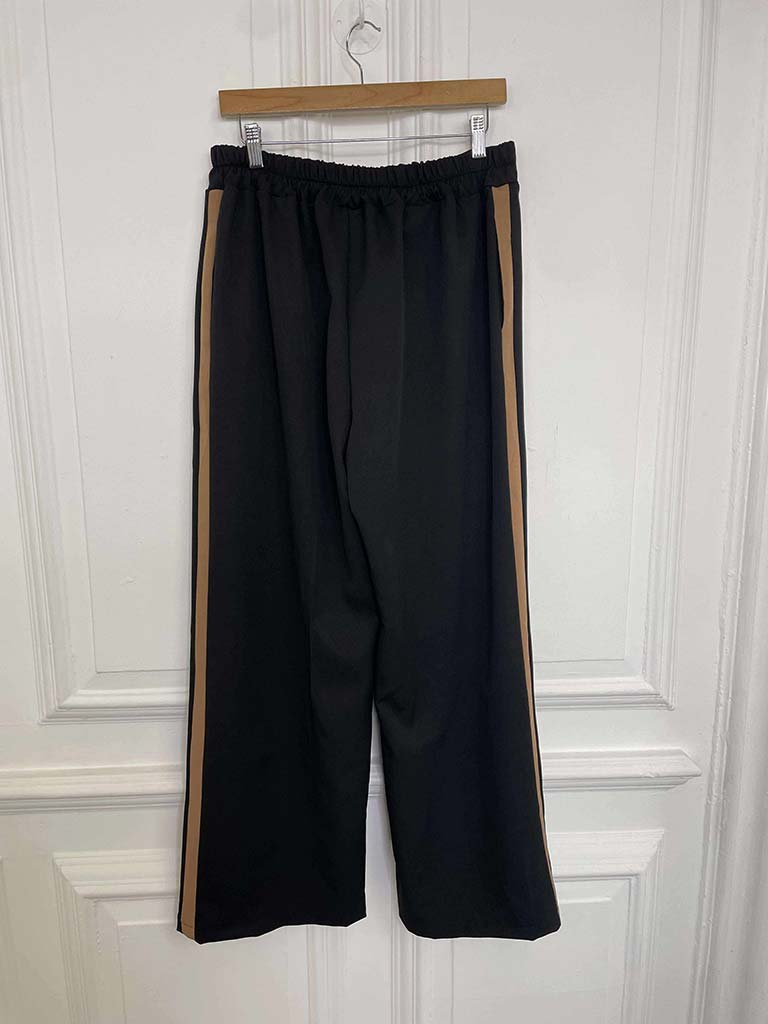 Side Stripe Trousers - Black