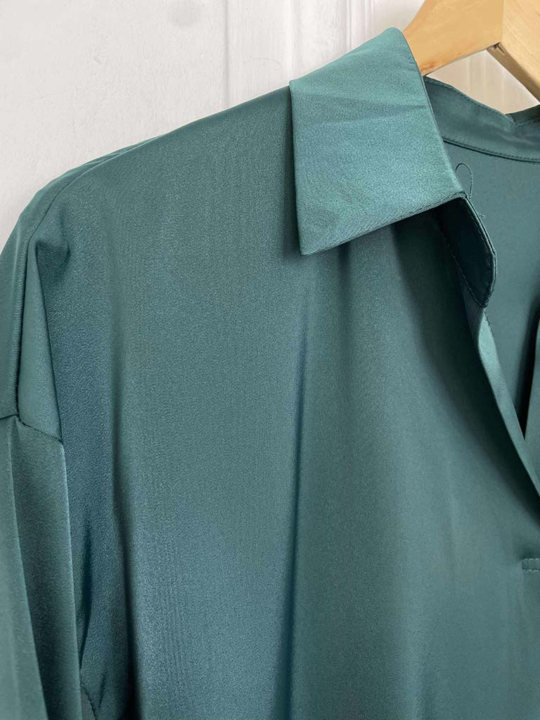 Fascino Silk Feel Blouse - Sea Green