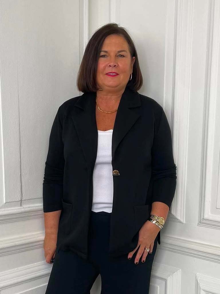 Malissa J Jersey Split Side Blazer - Black