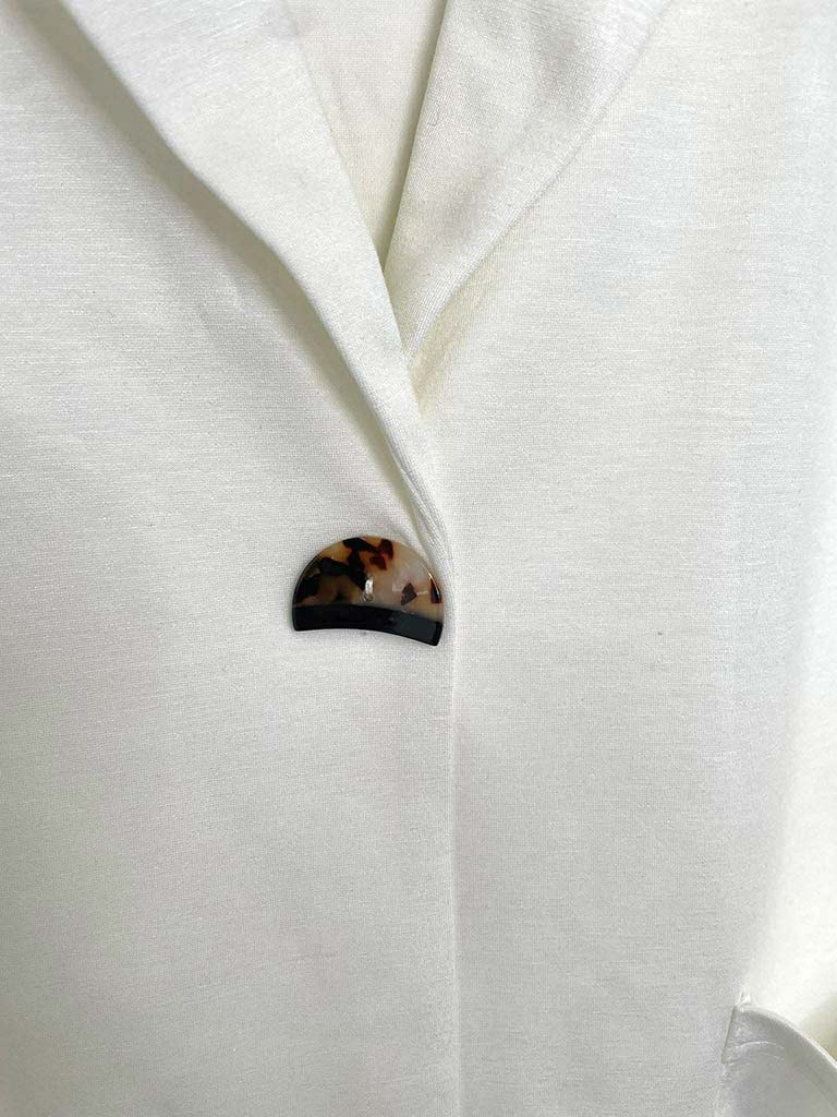 Malissa J Jersey Split Side Blazer - White