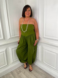 Bandeau Balloon Jumpsuit - Olive