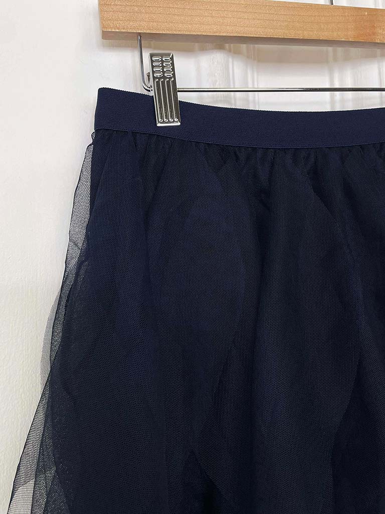 Layered Tulle Skirt - Navy