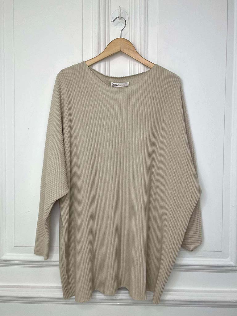 Relaxed Ribbed Knit - Stone