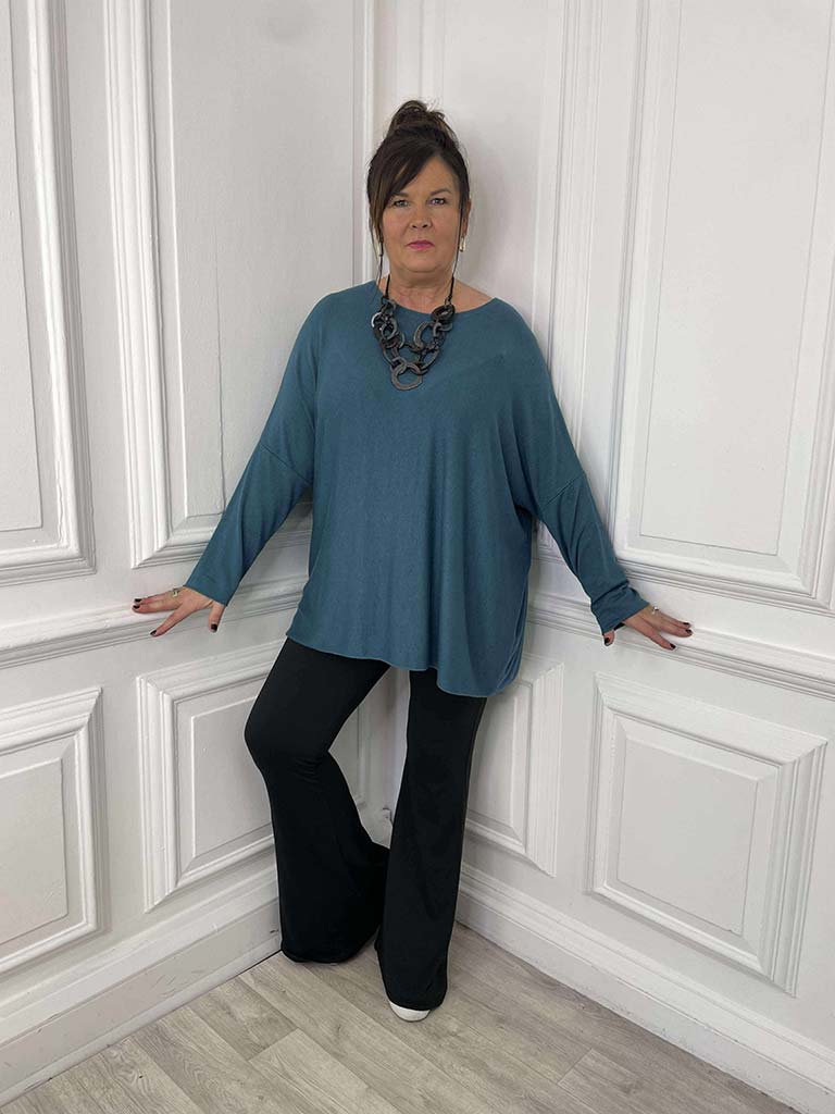 Boxy Supersoft Knit - Teal