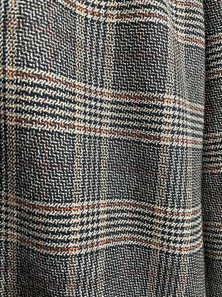 Cocoon Plaid Trousers - Taupe