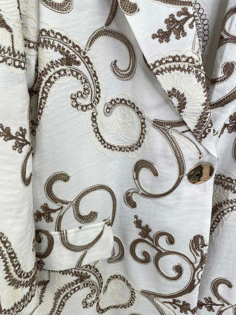 Malissa J Paisley Blazer - White