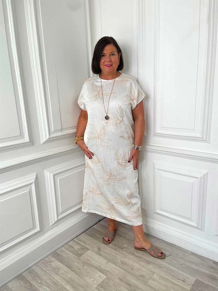 Lily Embroidered Dress - White