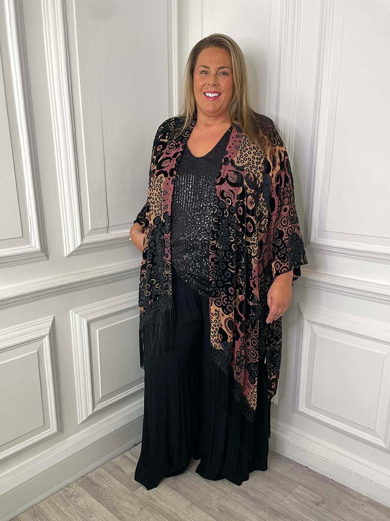 Malissa J Devoré Fringed Throwover