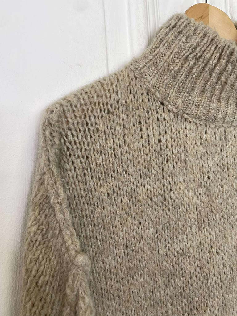Chunky Exposed Seam Knit - Oat