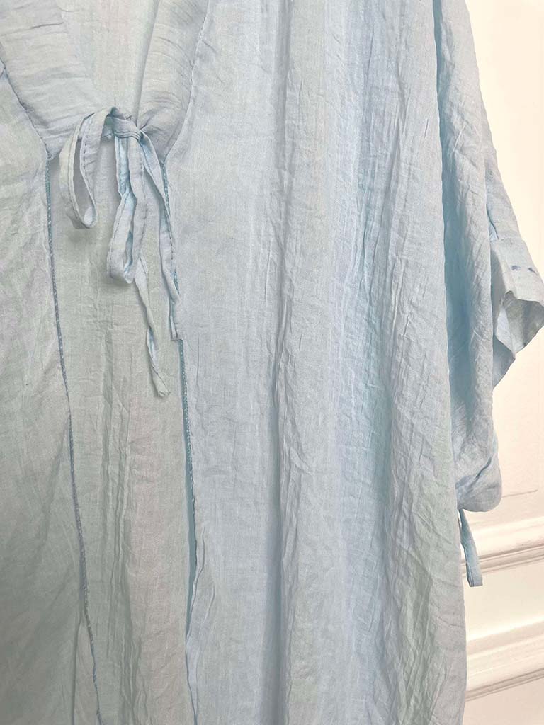 Oversized Tie Kimono - Sky