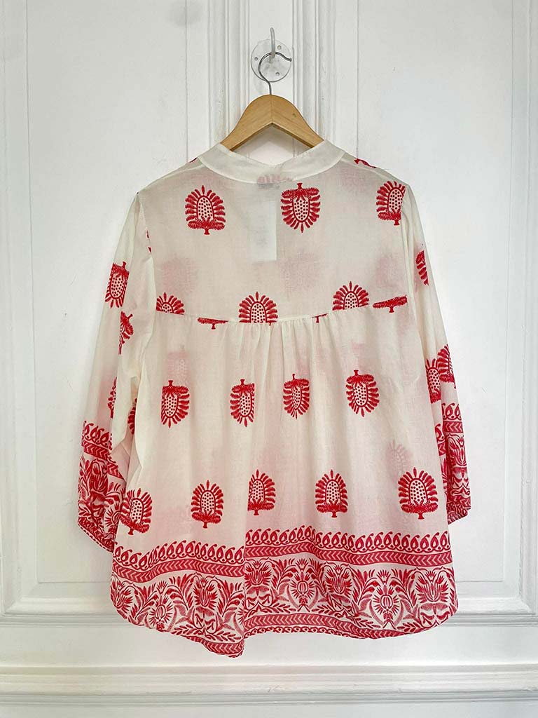 Boho Print Smock Top