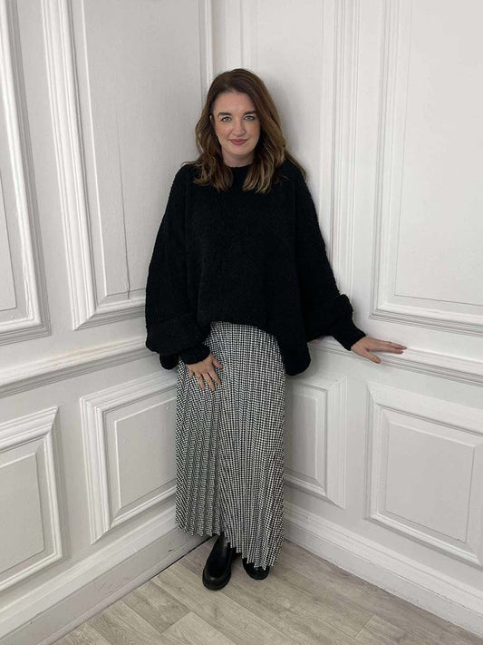 Oversized Teddy Knit - Black