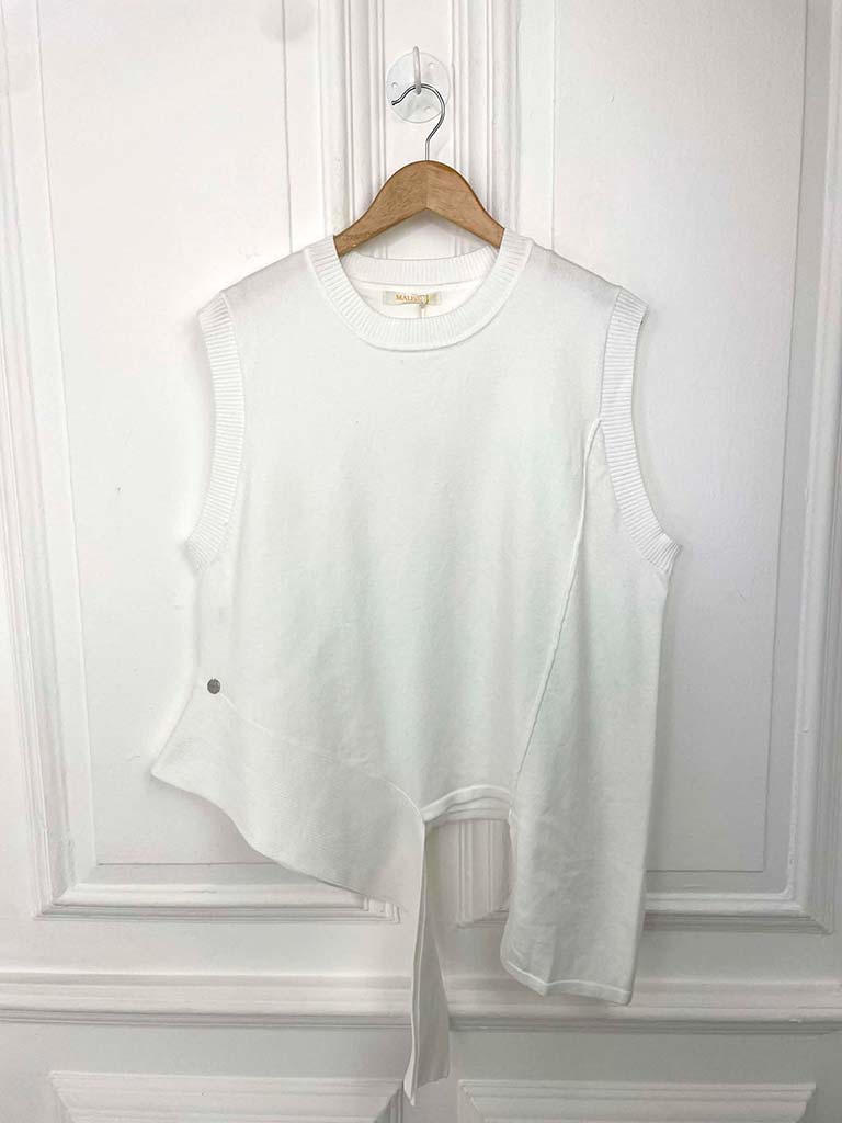 Malissa J Jigsaw Tank Knit - Warm White