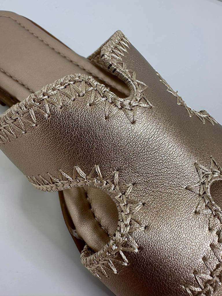 Slip On Mule Sandal - Gold