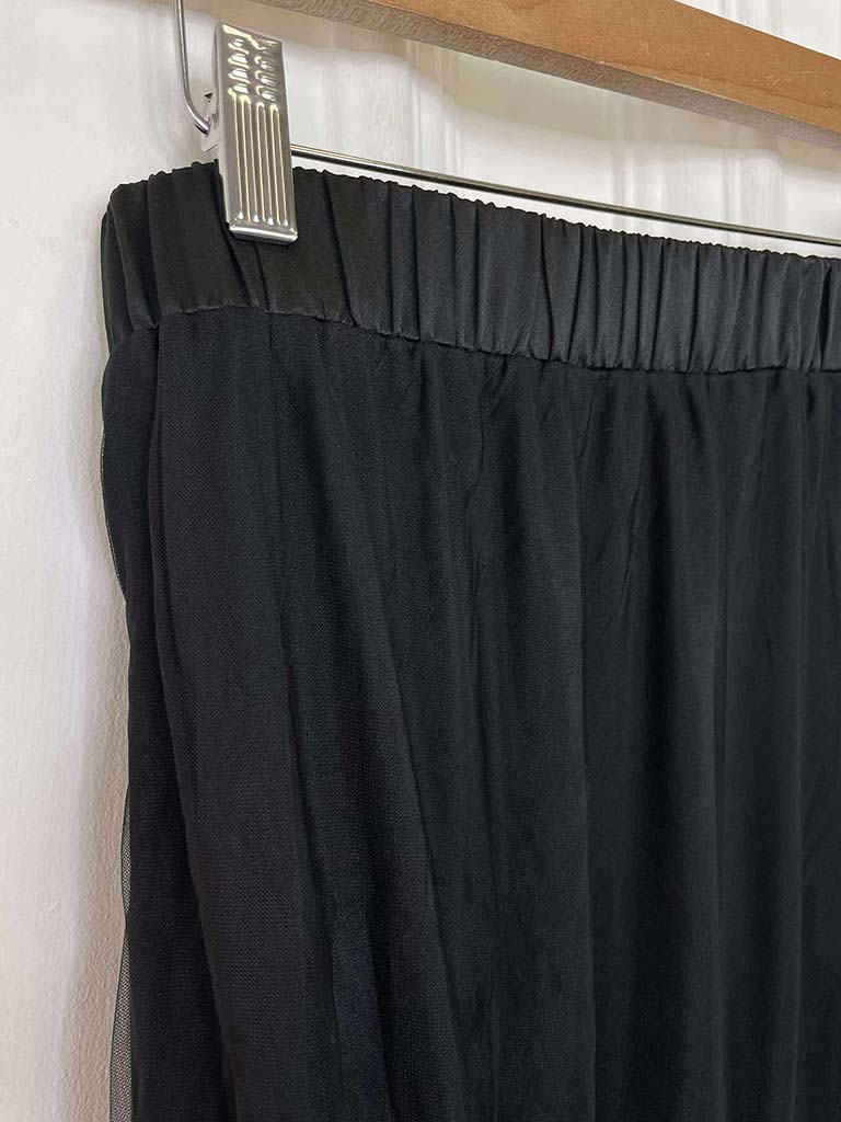 Malissa J Ruffle Mesh Skirt - Black