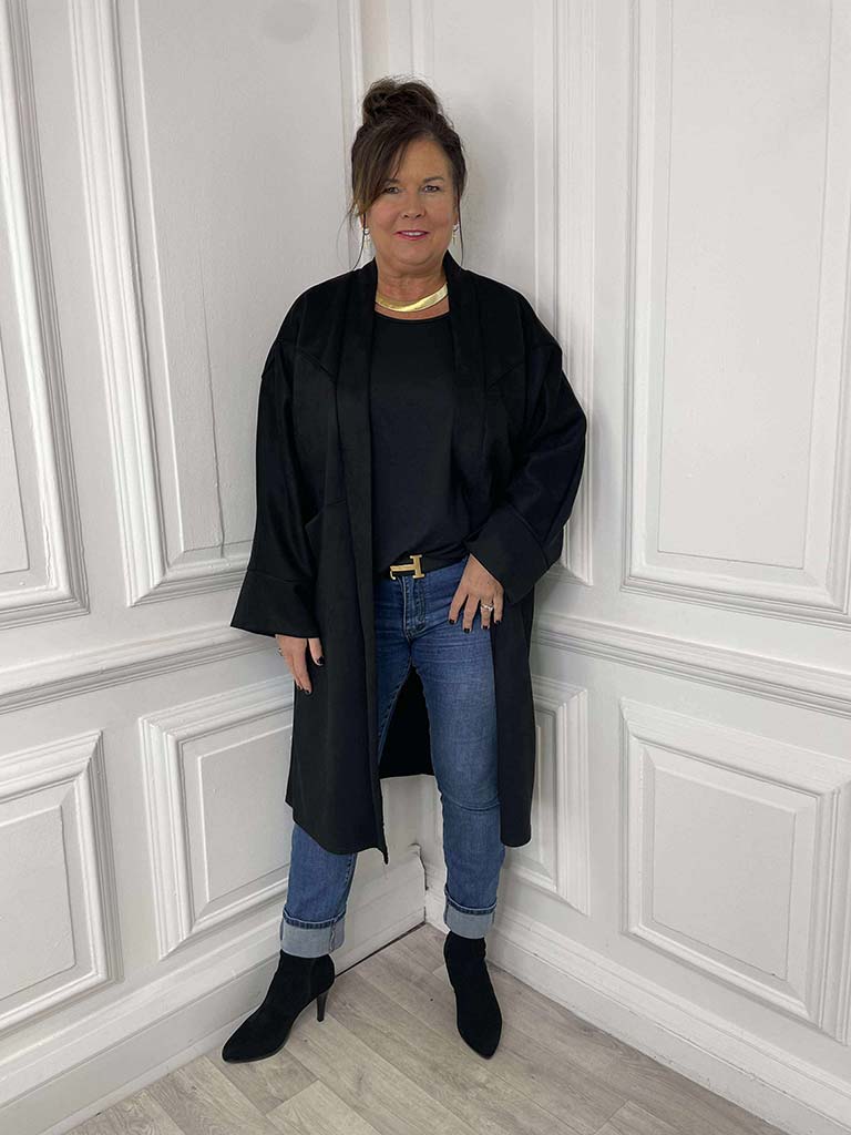 Suede Feel Jacket - Black