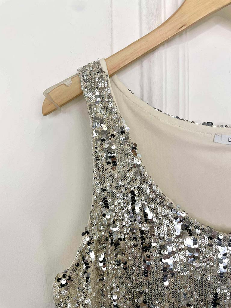 Sequin Vest - Champagne